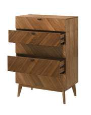 Kamela- Modern Walnut Chest — view 2