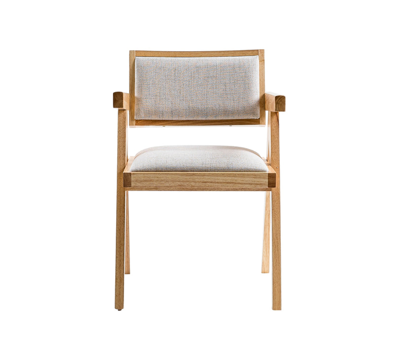 Fern - Modern Natural and Beige Dining Chair Set of 2 — view 2