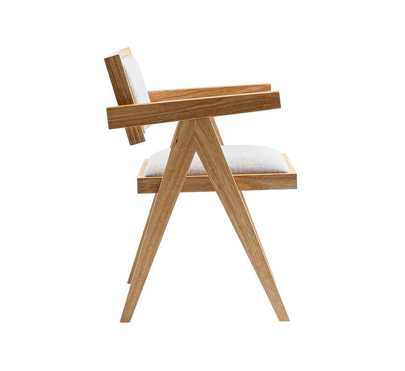Fern - Modern Natural and Beige Dining Chair Set of 2 — view 3
