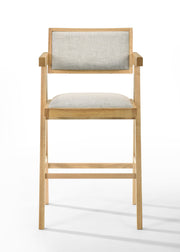 Fern - Modern Natural and Beige Counter Stool Set of 2