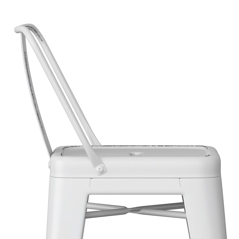 Rayne - Curved Back Metal Stool (Set of 2) - R&R Furniture Gallery (Fountain Valley, CA)