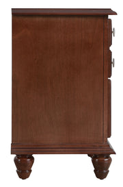 Glory Furniture Summit cappuccino accent nightstand with a sleek wooden finish and one drawer for bedside storage.