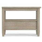 Handcrafted Warm Shaker coffee table by Simpli-Home featuring a natural wood finish and sturdy design.