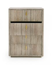 Roma - Modern Faux Travertine + Gold Chest — view 2