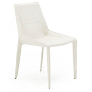 Halo - Modern Ivory Saddle Leather Dining Chair (Set of 2) — view 5