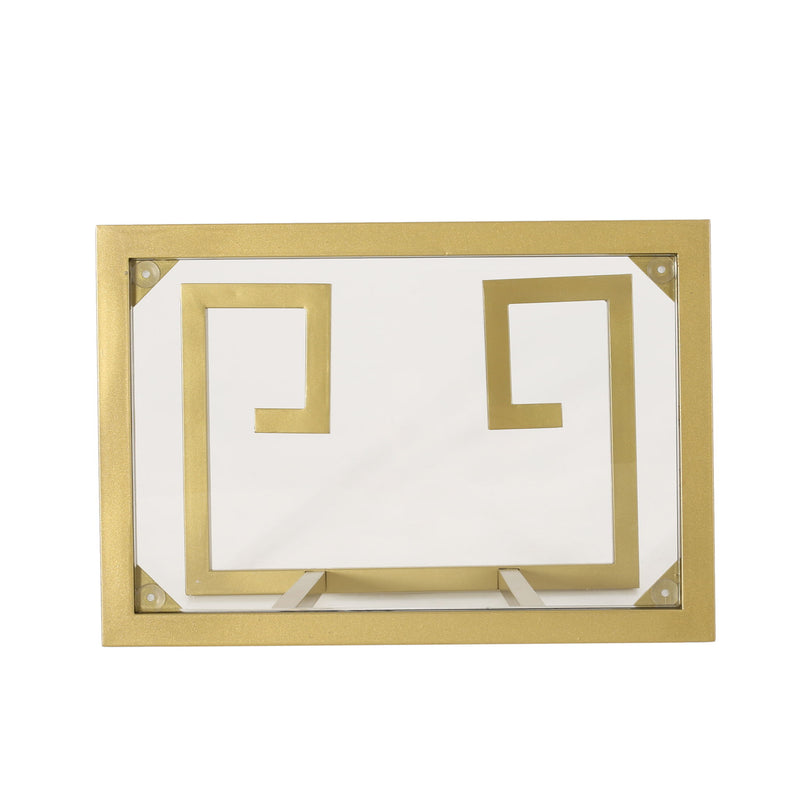 Modern Glam C-shaped end table with gold finish and tempered glass top, perfect as a stylish chair side table by Noble House.