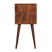 Mini Cube Carved 2 Drawer Nightstand - R&R Furniture Gallery (Fountain Valley, CA)