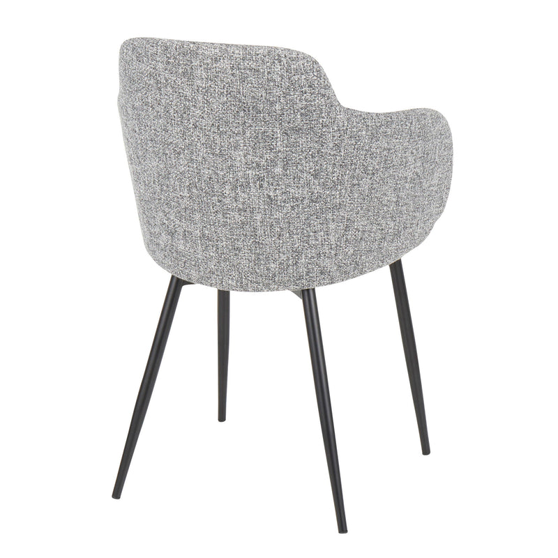 Lumi Source Boyne industrial side chair with metal frame and wooden seat, modern design for dining or office use.