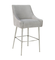 Beatrix - Pleated Velvet Stool - R&R Furniture Gallery (Fountain Valley, CA)