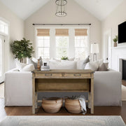 Belfast - Occasional Table With 2 Drawers - Reclaimed Natural - R&R Furniture Gallery (Fountain Valley, CA)
