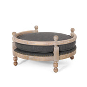 Round Pet Sofa, Wide Upholstered Pet Bed - Charcoal - R&R Furniture Gallery (Fountain Valley, CA)