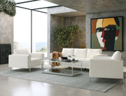 Schmidt - Modern Off White Fabric Chair — view 2