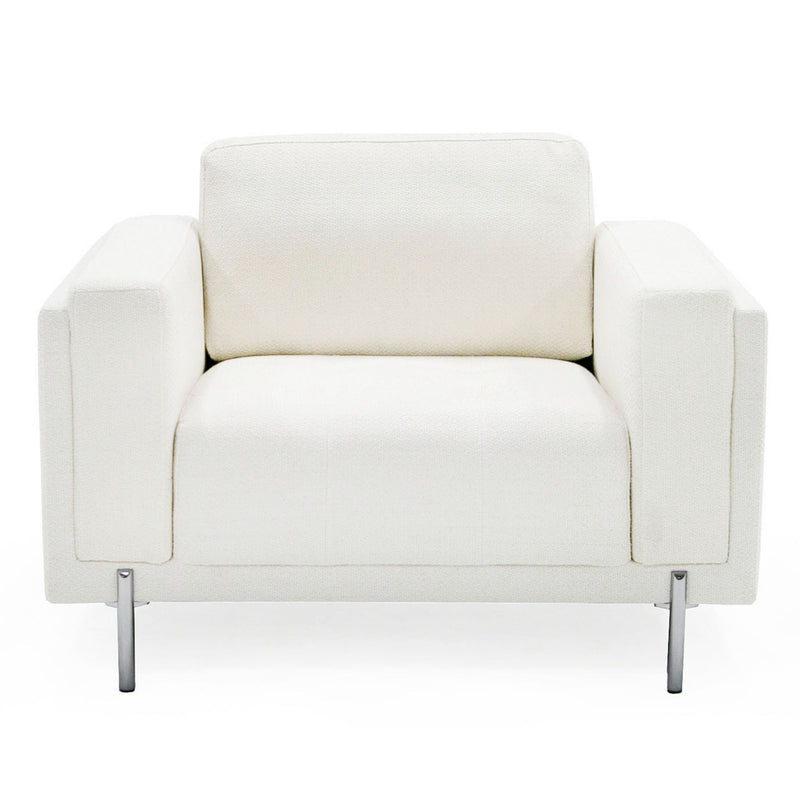 Schmidt - Modern Off White Fabric Chair — view 4