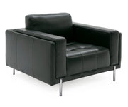 Schmidt - Modern Black Leather Chair — view 3