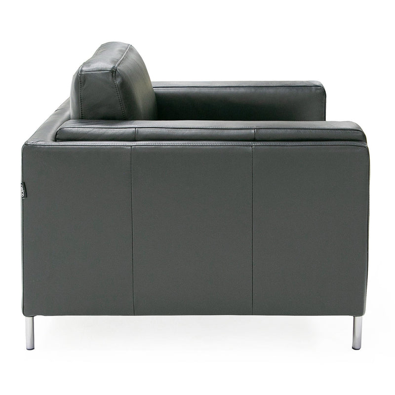 Schmidt - Modern Black Leather Chair — view 4