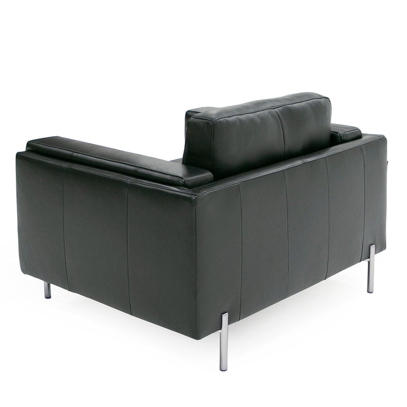 Schmidt - Modern Black Leather Chair — view 5