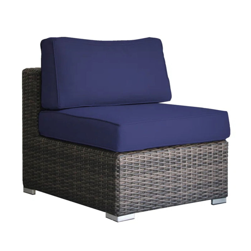 Luxurious Wicker Patio Sectional With Weather Resistant Sunbrella Cushions - R&R Furniture Gallery (Fountain Valley, CA)