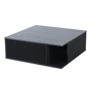 Alpine Modern Mid Century Black Ash Square Coffee Table — view 3