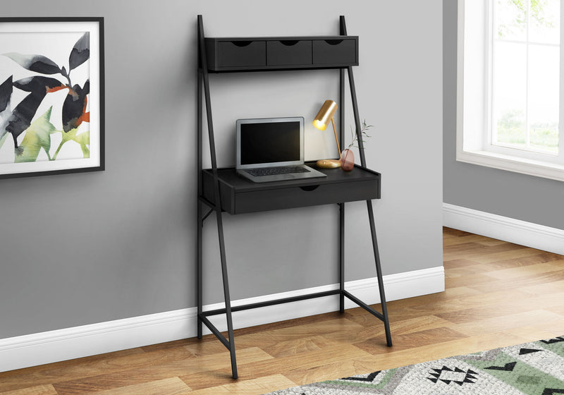 Computer Desk For Home Office, Laptop, Leaning, Storage Drawers, Contemporary & Modern - R&R Furniture Gallery (Fountain Valley, CA)