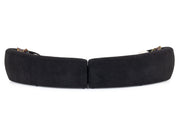 Kilmer Modern Black Curved Fabric Sectional Sofa — view 4