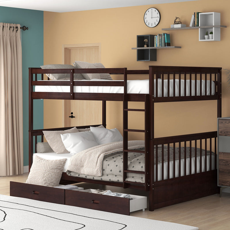 Bunk Bed With Ladders And 2 Storage Drawers - R&R Furniture Gallery (Fountain Valley, CA)