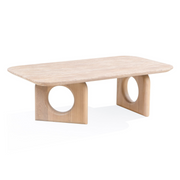 Osaka - Modern Faux Marble + Natural Ash Coffee Table — view 3