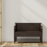 Connaught - Entryway Storage Bench With Shelf - Chestnut - R&R Furniture Gallery (Fountain Valley, CA)