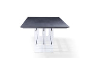 Inverness - Contemporary Black Oak + Acrylic Dining Table — view 2
