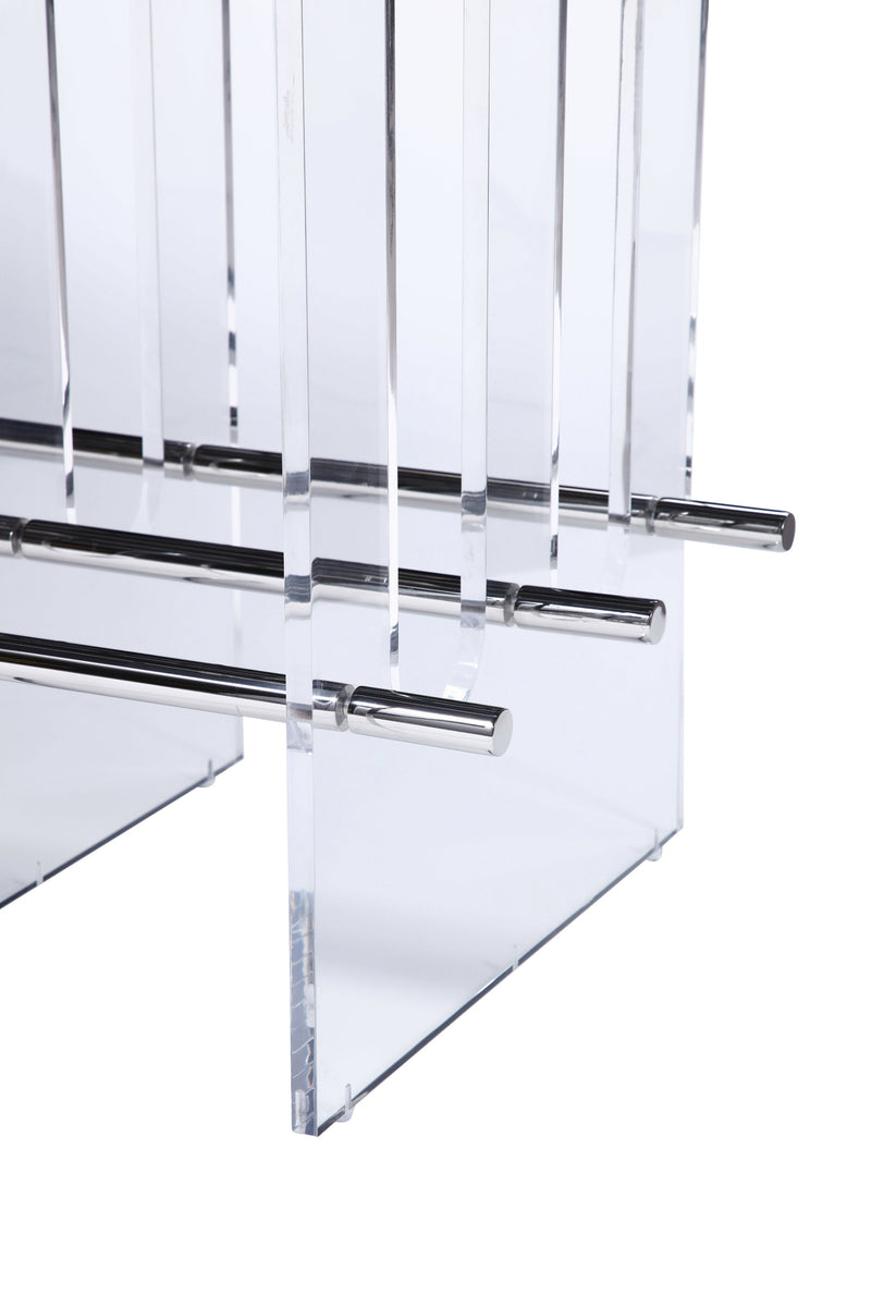 Inverness - Contemporary Black Oak + Acrylic Dining Table — view 4