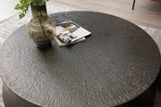 Airdrie - Modern Antique Grey Large Round Coffee Table — view 4