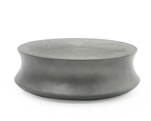 Airdrie - Modern Antique Grey Small Round Coffee Table — view 2