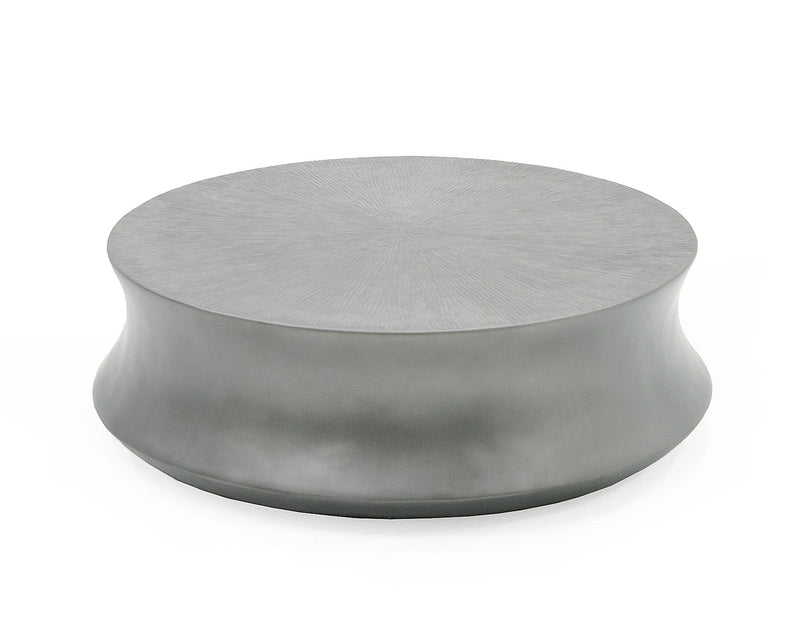 Airdrie - Modern Antique Grey Small Round Coffee Table — view 3