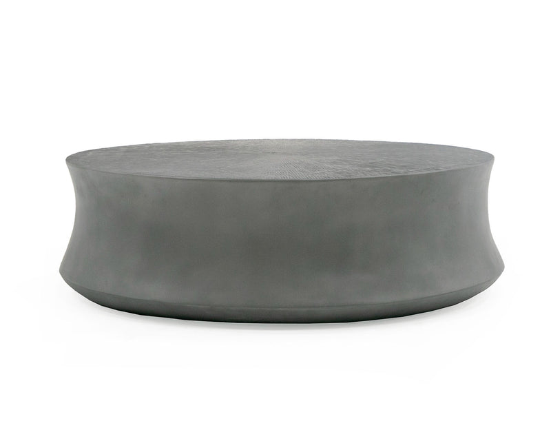 Airdrie - Modern Antique Grey Small Round Coffee Table — view 4