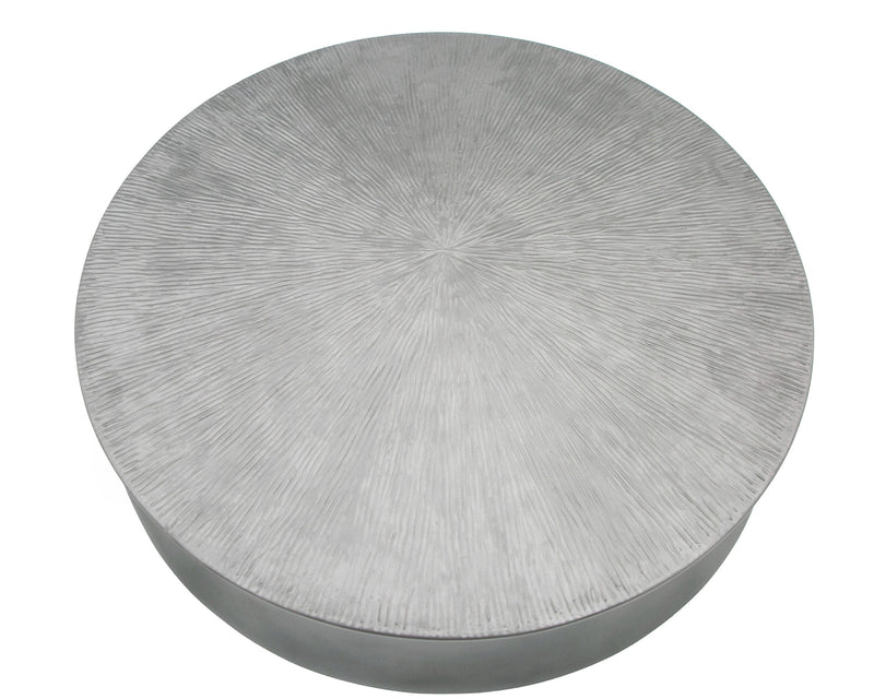 Airdrie - Modern Antique Grey Small Round Coffee Table — view 5