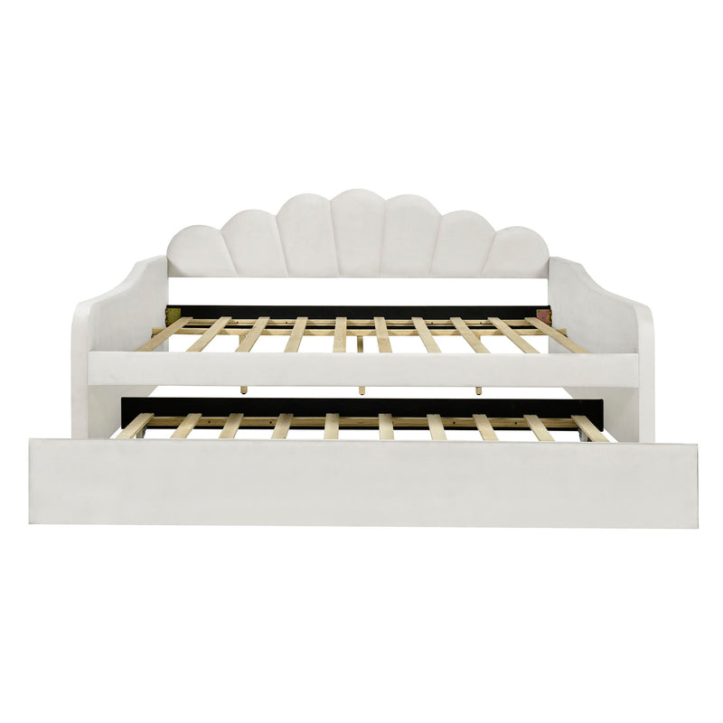 Upholstery Daybed Frame With Shell Shaped Backrest - R&R Furniture Gallery (Fountain Valley, CA)