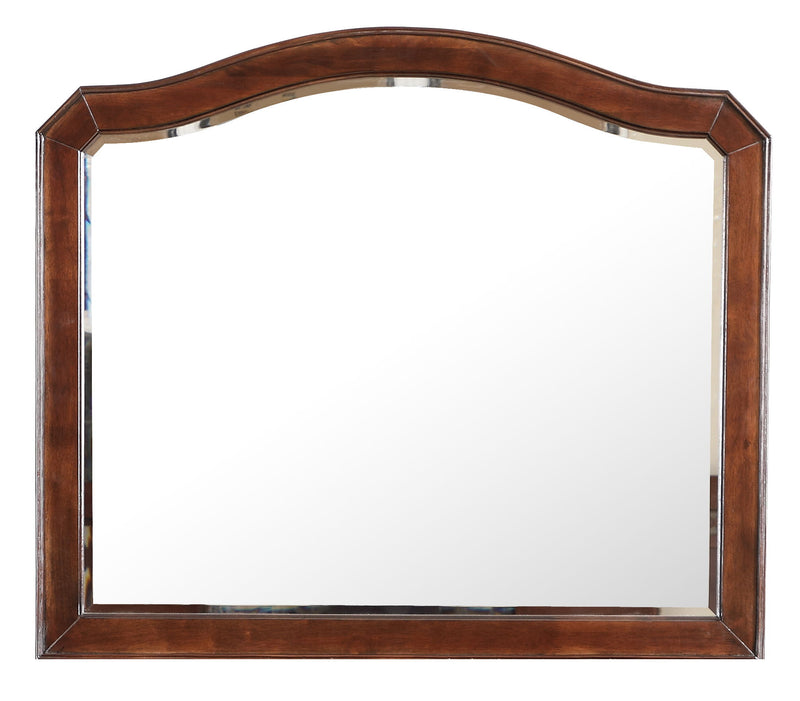 Glory Furniture Triton mirror in cappuccino finish, rectangular wall mirror with clean lines and modern design.