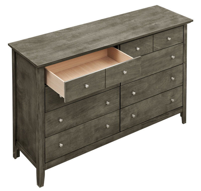 Elegant casual dresser by Glory Furniture featuring multiple drawers, ideal for any room decor.