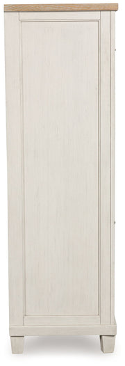 Shaybrock - Door Chest - Antique White / Brown - R&R Furniture Gallery (Fountain Valley, CA)