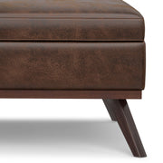 Owen - Multifunctional Square Coffee Table Storage Ottoman - R&R Furniture Gallery (Fountain Valley, CA)