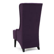 Fabric Dining Chair With High Back And Birch Wood Legs - Plum - R&R Furniture Gallery (Fountain Valley, CA)