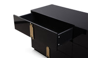 Token - Modern Black + Gold Wide Dresser — view 2