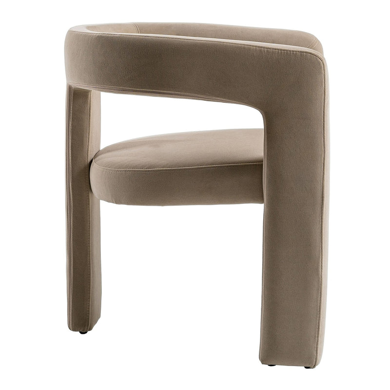 Cherish - Modern Beige Fabric Dining Chair — view 2