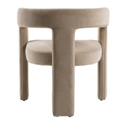 Cherish - Modern Beige Fabric Dining Chair — view 3