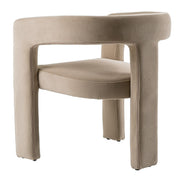 Cherish - Modern Beige Fabric Dining Chair — view 5