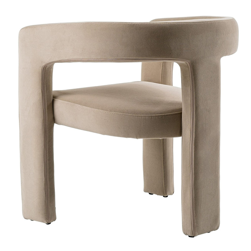 Cherish - Modern Beige Fabric Dining Chair — view 5