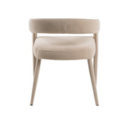 Mundra - Modern Beige Fabric Dining Chair — view 4