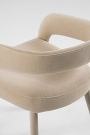 Mundra - Modern Beige Fabric Dining Chair — view 5