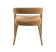 Mundra - Modern Tan Fabric Dining Chair — view 4