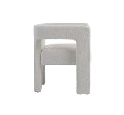 Drea - Modern White Fabric Accent Chair — view 5