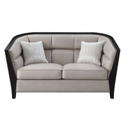 Zemocryss - Loveseat With 2 Pillows - Beige Fabric - R&R Furniture Gallery (Fountain Valley, CA)